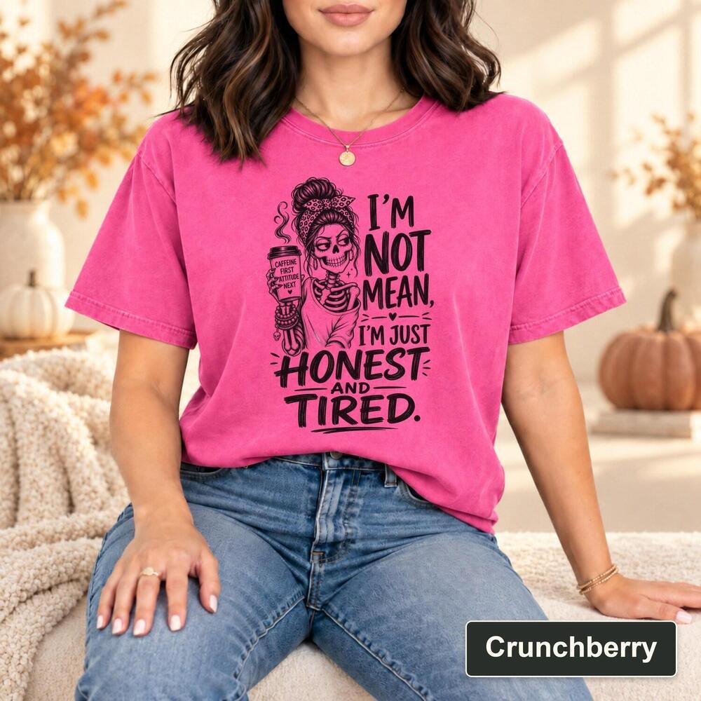 Funny Skeleton Coffee Shirt, Caffeine First Attitude Next Tee - Picture 1 of 4